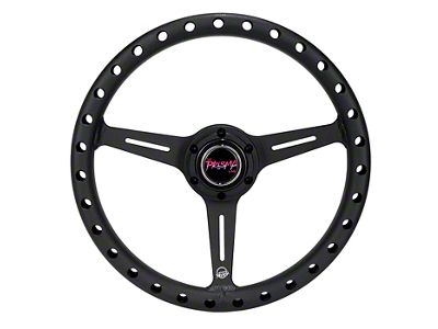 NRG Innovations All Aluminum 330mm Extra Light Steering Wheel; Anodized Black (Universal; Some Adaptation May Be Required)