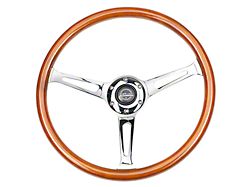 NRG Innovations Classic Wood Grain 360mm Steering Wheel; Stained Mahogany (Universal; Some Adaptation May Be Required)