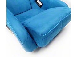 NRG Innovations Primsa XLarge Bucket Seat; Blue Alcantara Vegan (Universal; Some Adaptation May Be Required)