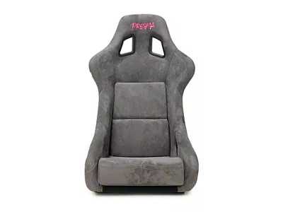 NRG Innovations Prisma Large Bucket Seat; Gun Metal Alcantara and Pearlized Back (Universal; Some Adaptation May Be Required)