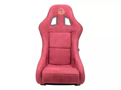 NRG Innovations Prisma Medium Bucket Seat; Maroon Alcantara Vegan (Universal; Some Adaptation May Be Required)