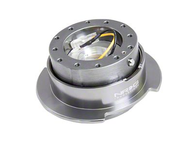 NRG Innovations 2.5 Steering Wheel Hub Quick Release; Black Body with Gunmetal Ring (Universal; Some Adaptation May Be Required)