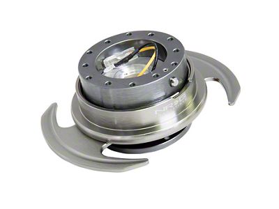 NRG Innovations 3.0 Steering Wheel Hub Quick Release; Gunmetal with Gunmetal Handles (Universal; Some Adaptation May Be Required)