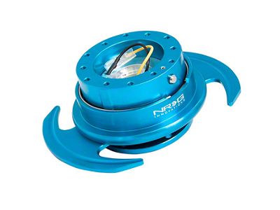 NRG Innovations 3.0 Steering Wheel Hub Quick Release; New Blue with New Blue Handles (Universal; Some Adaptation May Be Required)