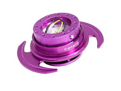 NRG Innovations 3.0 Steering Wheel Hub Quick Release; Purple with Purple Handles (Universal; Some Adaptation May Be Required)