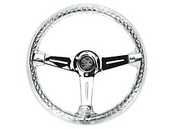 NRG Innovations Matsuri 350mm 2-Inch Deep Dish Steering Wheel; Chrome and Clear (Universal; Some Adaptation May Be Required)