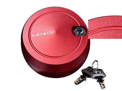 NRG Innovations Spinning Quick Steering Wheel Hub Lock; Red (Universal; Some Adaptation May Be Required)