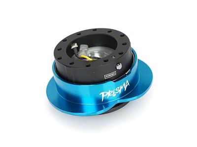 NRG Innovations Steering Wheel Hub Quick Release; Black with Blue Heart Ring (Universal; Some Adaptation May Be Required)