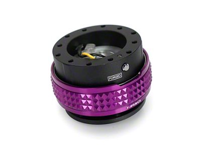 NRG Innovations Steering Wheel Hub Quick Release; Black with Purple Pyramid Ring (Universal; Some Adaptation May Be Required)