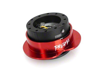NRG Innovations Steering Wheel Hub Quick Release; Black with Red Heart Ring (Universal; Some Adaptation May Be Required)