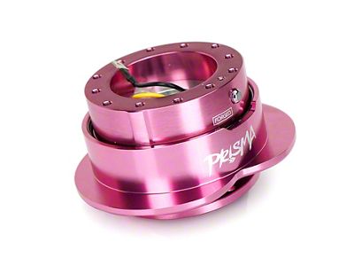 NRG Innovations Steering Wheel Hub Quick Release; Black with White Heart Ring (Universal; Some Adaptation May Be Required)