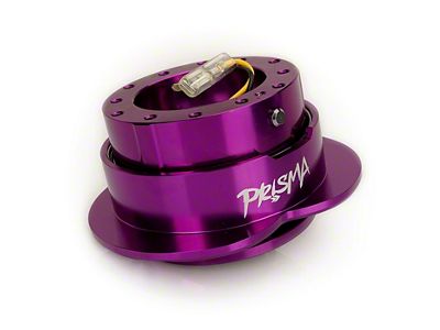 NRG Innovations Steering Wheel Hub Quick Release; Black with White Heart Ring (Universal; Some Adaptation May Be Required)