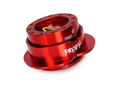 NRG Innovations Steering Wheel Hub Quick Release; Black with White Heart Ring (Universal; Some Adaptation May Be Required)