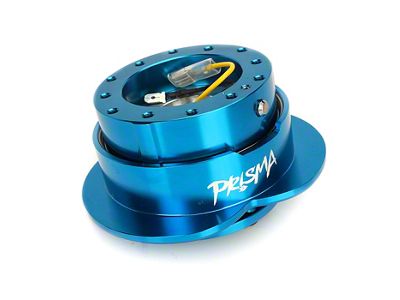 NRG Innovations Steering Wheel Hub Quick Release; Blue with White Heart Ring (Universal; Some Adaptation May Be Required)