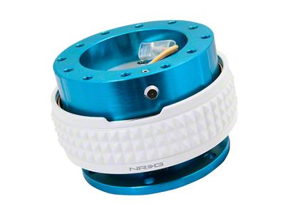 NRG Innovations Steering Wheel Hub Quick Release; New Blue with Glow in the Dark Pyramid Ring (Universal; Some Adaptation May Be Required)