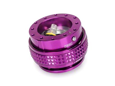 NRG Innovations Steering Wheel Hub Quick Release; Purple with Purple Pyramid Ring (Universal; Some Adaptation May Be Required)