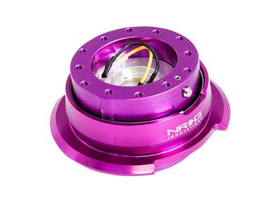 NRG Innovations Steering Wheel Hub Quick Release; Purple with Purple Ring (Universal; Some Adaptation May Be Required)