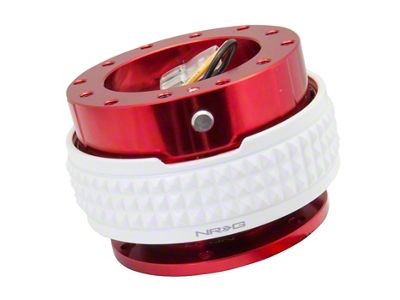 NRG Innovations Steering Wheel Hub Quick Release; Red with Glow in the Dark Pyramid Ring (Universal; Some Adaptation May Be Required)