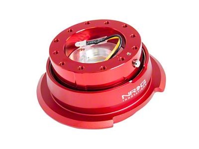 NRG Innovations Steering Wheel Hub Quick Release; Red with Red Ring (Universal; Some Adaptation May Be Required)