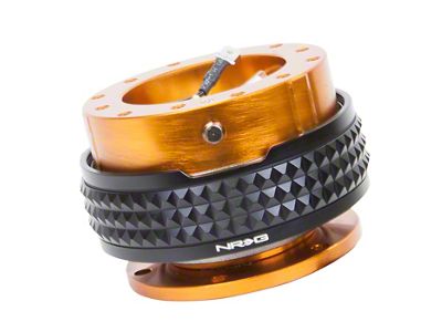 NRG Innovations Steering Wheel Hub Quick Release; Rose Gold with Black Pyramid Ring (Universal; Some Adaptation May Be Required)
