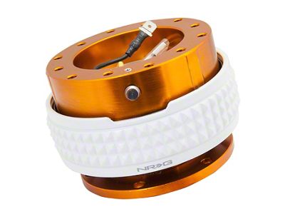 NRG Innovations Steering Wheel Hub Quick Release; Rose Gold with Glow in the Dark Pyramid Ring (Universal; Some Adaptation May Be Required)