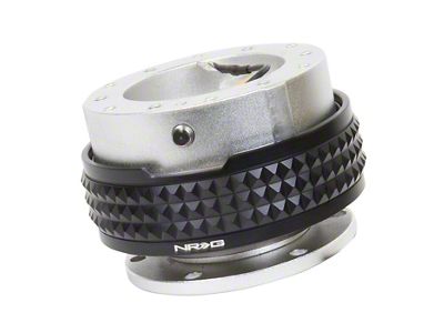 NRG Innovations Steering Wheel Hub Quick Release; Silver with Black Pyramid Ring (Universal; Some Adaptation May Be Required)