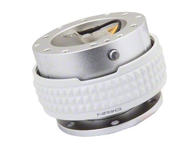 NRG Innovations Steering Wheel Hub Quick Release; Silver with Glow in the Dark Pyramid Ring (Universal; Some Adaptation May Be Required)
