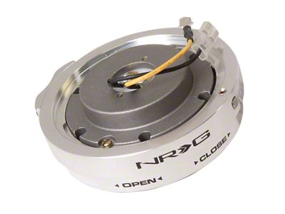 NRG Innovations Steering Wheel Hub Thin Quick Release; Silver (Universal; Some Adaptation May Be Required)