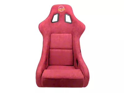 NRG Innovations Prisma Large Bucket Seat; Maroon Alcantara Vegan (Universal; Some Adaptation May Be Required)