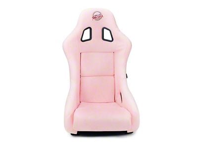 NRG Innovations Prisma Medium Bucket Seat; Pink Alcantara Vegan (Universal; Some Adaptation May Be Required)