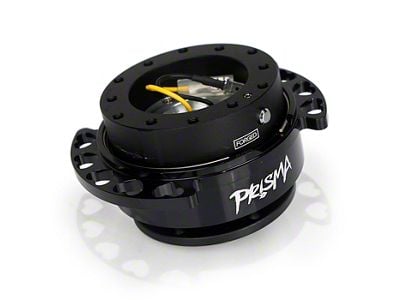 NRG Innovations Steering Wheel Hub Quick Release; Black with Black Heart Cutout Ring (Universal; Some Adaptation May Be Required)