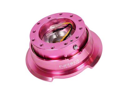 NRG Innovations Steering Wheel Hub Quick Release; Pink with Pink Ring (Universal; Some Adaptation May Be Required)