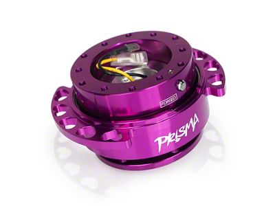 NRG Innovations Steering Wheel Hub Quick Release; Purple with Purple Heart Cutout Ring (Universal; Some Adaptation May Be Required)