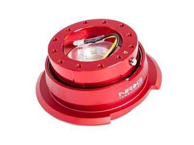 NRG Innovations Steering Wheel Hub Quick Release; Red with Red Ring (Universal; Some Adaptation May Be Required)
