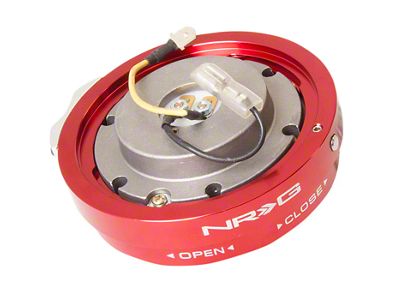 NRG Innovations Steering Wheel Hub Thin Quick Release; Red (Universal; Some Adaptation May Be Required)