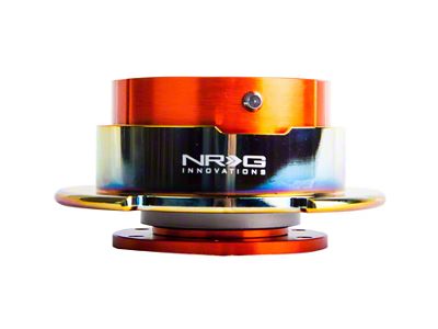 NRG Innovations 2.5 Steering Wheel Quick Release; Orange Body with Neo Chrome Ring (Universal; Some Adaptation May Be Required)