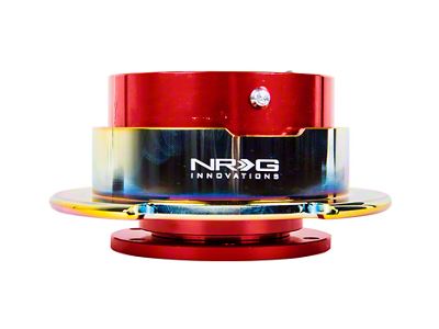 NRG Innovations 2.5 Steering Wheel Quick Release; Red Body with Neo Chrome Ring (Universal; Some Adaptation May Be Required)