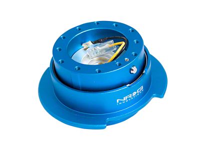 NRG Innovations 2.5 Steering Wheel Hub Quick Release; Blue Body with Blue Ring (Universal; Some Adaptation May Be Required)