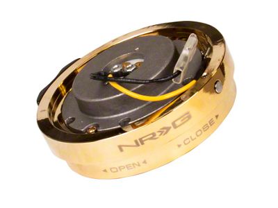 NRG Innovations Steering Wheel Hub Thin Quick Release; Chrome Gold (Universal; Some Adaptation May Be Required)