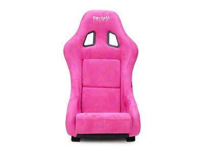 NRG Innovations Prisma Medium Bucket Seat; Fushia Alcantara Vegan (Universal; Some Adaptation May Be Required)