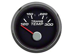 New Vintage USA Performance Series Transmission Temperature Gauge with Sender; Black; 2-1/16-Inch (Universal; Some Adaptation May Be Required)