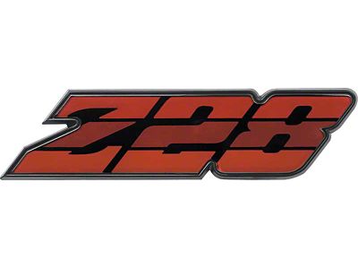 1980-1981 Camaro Z28 Grille Emblem; Tri-Color Red