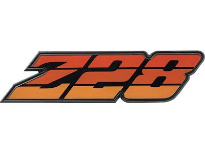 1980-1981 Camaro Z28 Grille Emblem; Tri-Color Orange