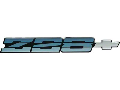 1985 Camaro Z28 Rear Panel Emblem; Tri-Color Blue