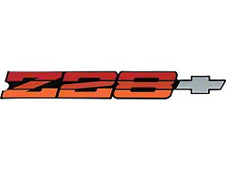 1985-1986 Camaro Z28 Rear Panel Emblem; Tri-Color Red