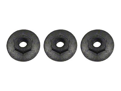 1967-1969 Camaro Quarter Window Track Nut Set; with Large Flange; 3 Piece Set