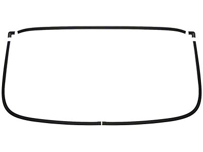 1970-1974 Camaro Back Glass Molding Set; Black Anodized