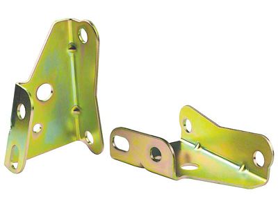 1967-1969 Camaro Power Brake Booster Brackets; For Boosters With 3-3/8-Inch Square Bolt Pattern; Gold Zinc Plated