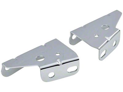 1967-1969 Camaro Power Brake Booster Brackets; For Boosters With 3-3/8-Inch Square Bolt Pattern; Chrome