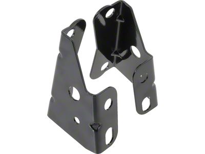 1967-1969 Camaro Power Brake Booster Brackets; For Boosters With 3-3/8-Inch Square Bolt Pattern; Black